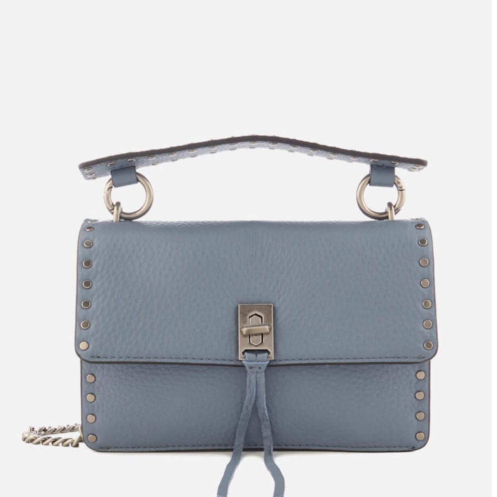 Elegant Blue Leather Handbag